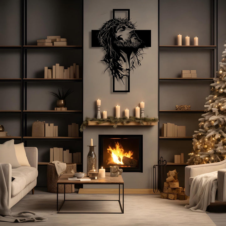 Cyras - Cuadro metálico con cruz de Jesús