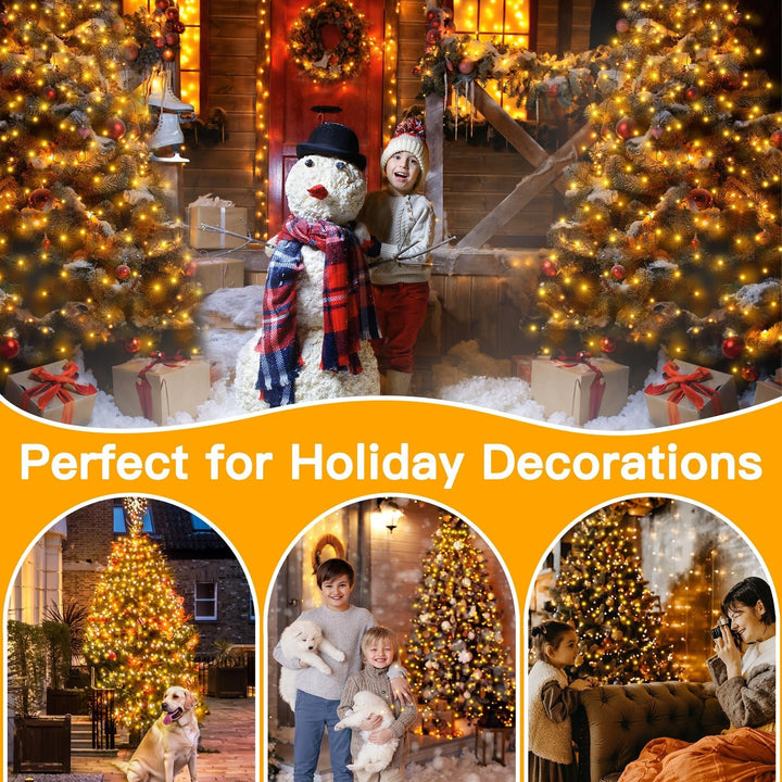 Kaerra - Anillo de luces de cascada para árbol de Navidad