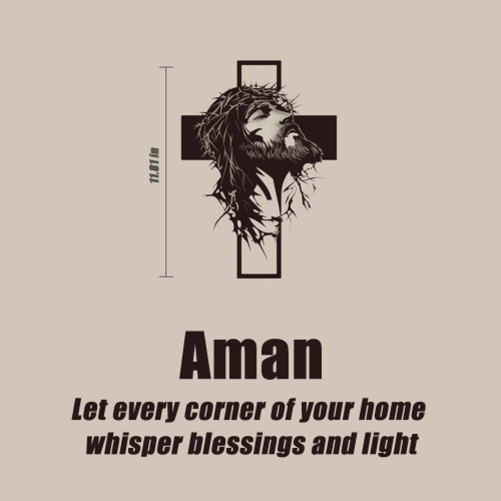 Cyras - Cuadro metálico con cruz de Jesús