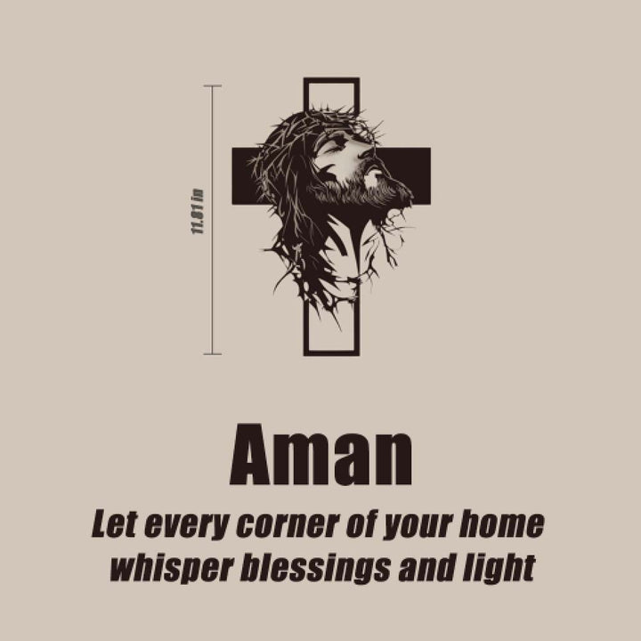 Cyras - Cuadro metálico con cruz de Jesús