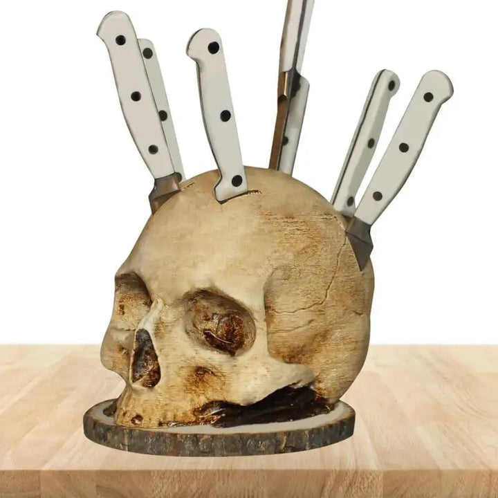 Ardel - Soporte para cuchillos con forma de calavera
