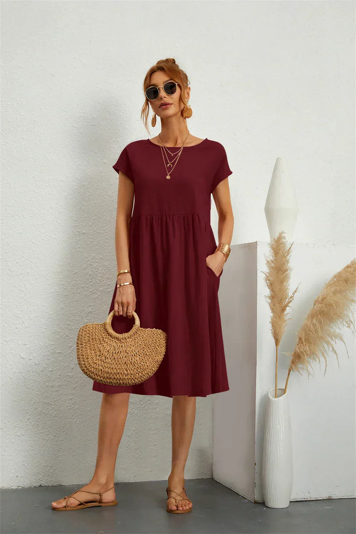 Sage – Vestido informal con bolsillos