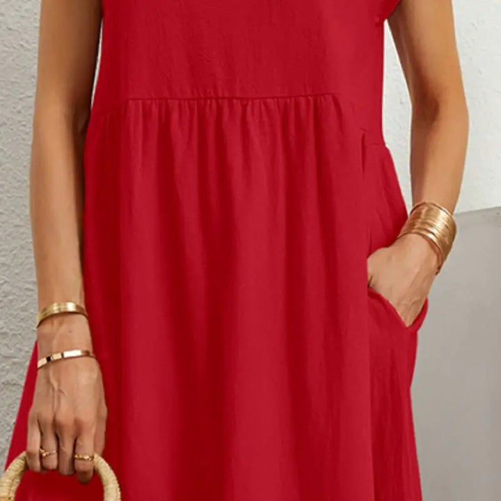 Sage – Vestido informal con bolsillos
